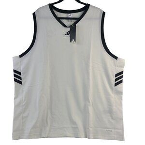 Adidas Mens Crazylite Basketball Jersey White/Black Sleeveless 2XL New With Tags